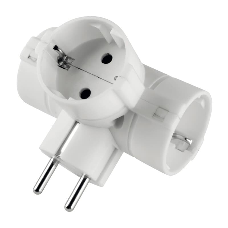 POLYPOOL PP2350 ADATTATORE 3 PRESE SCHUKO BIANCO- 1,0 pz - 2