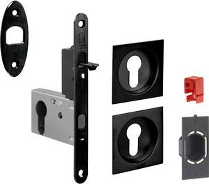 Kit Porta Scorr Nicchia Quadra Yale Easy G500T Nero - 2