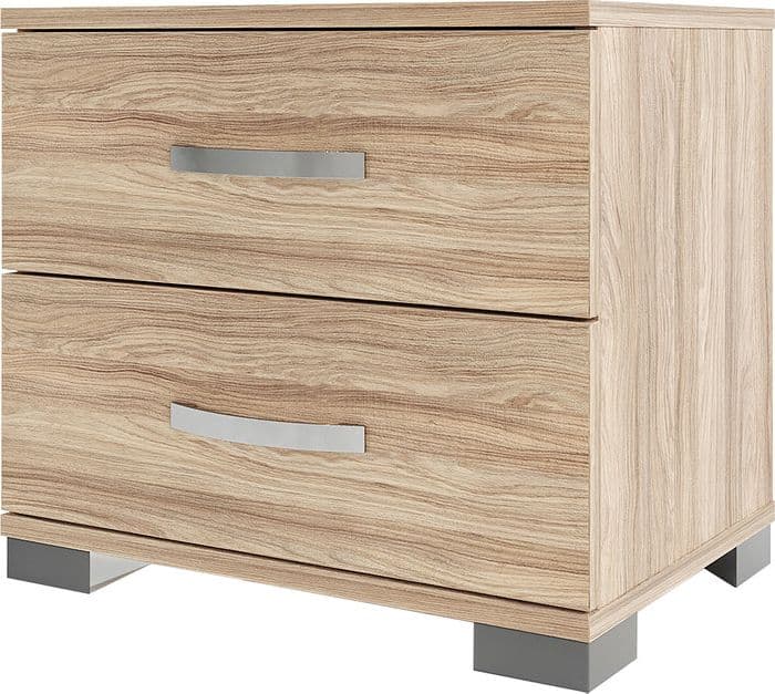 Kit Comodino 2 Cassetti 41 x 48 x 36 Rovere Barly K021 - 2