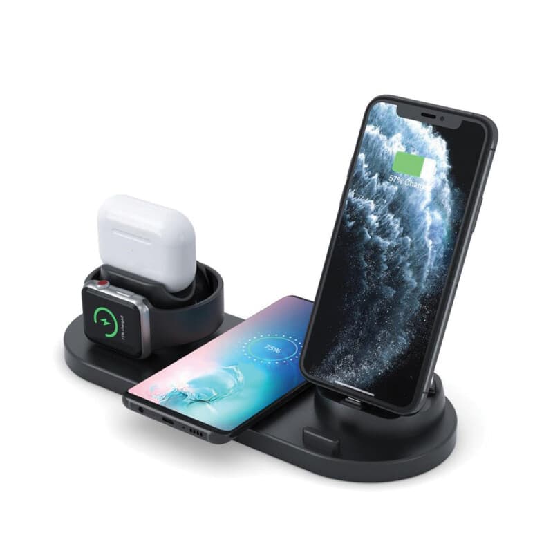 STAZIONE DI RICARICA WIRELESS LIGHTNING TYPE-C MICRO USB ANDROID-APPLE- 1,0 pz - 2