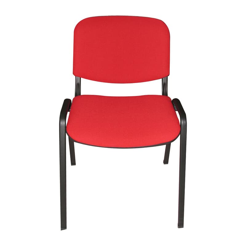 *SEDIA INTERLOCUTORIA MOD.OFFICE NERO/ROSSO- 1,0 pz - 2