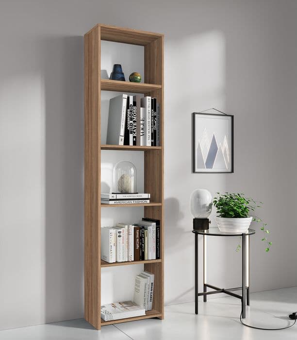 Kit Libreria 4 Ripiani 45 x 25XH183 Cm Rovere Bar - 2