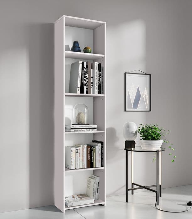 KIT LIBRERIA 4 RIPIANI 45X25XH183 CM BIANCO- 1 pz - 2