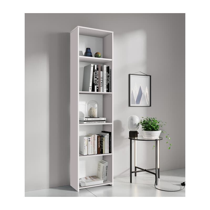 KIT LIBRERIA 4 RIPIANI 45X25XH183 CM BIANCO- 1,0 pz - 2