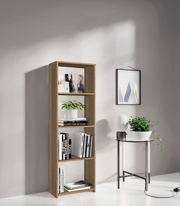 Kit Libreria 3 Ripiani 45 x 25XH138 Cm Rovere Barly - 2