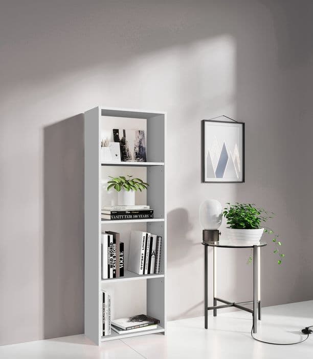 Kit Libreria 3 Ripiani 45 x 25XH138 Cm Bianco - 2