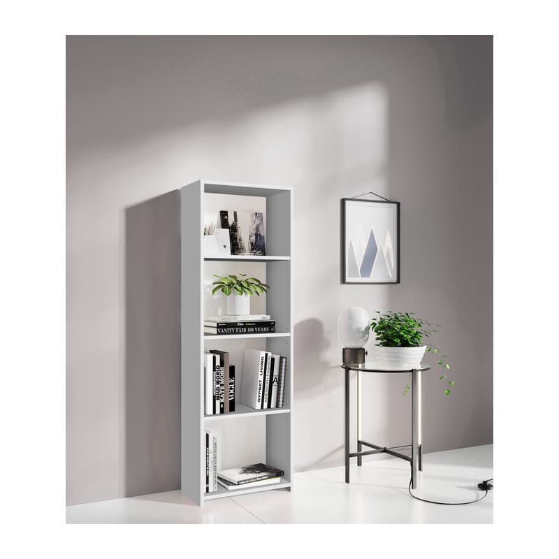 KIT LIBRERIA 3 RIPIANI 45X25XH138 CM BIANCO- 1,0 pz - 2