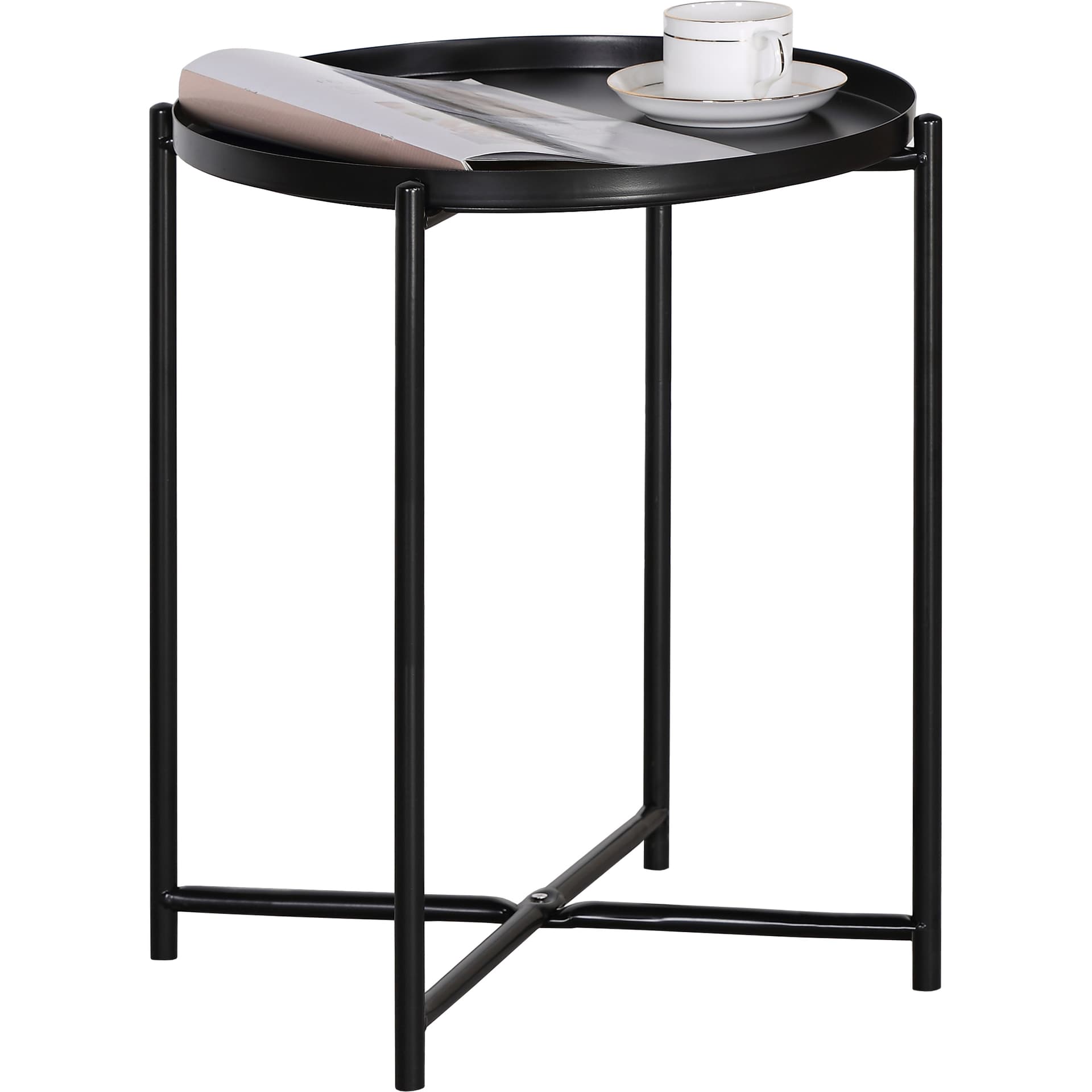 TAVOLINO CAFFE METALLO NERO- 1,0 pz - 2