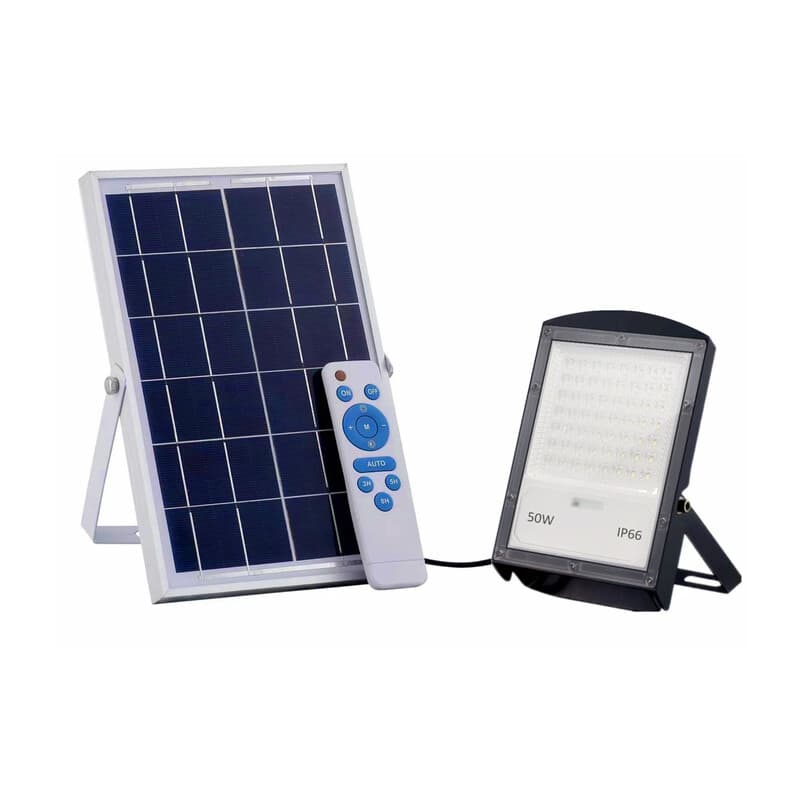 PROIETTORE LED  50 W CON PANNELLO SOLARE- 1,0 pz - 2