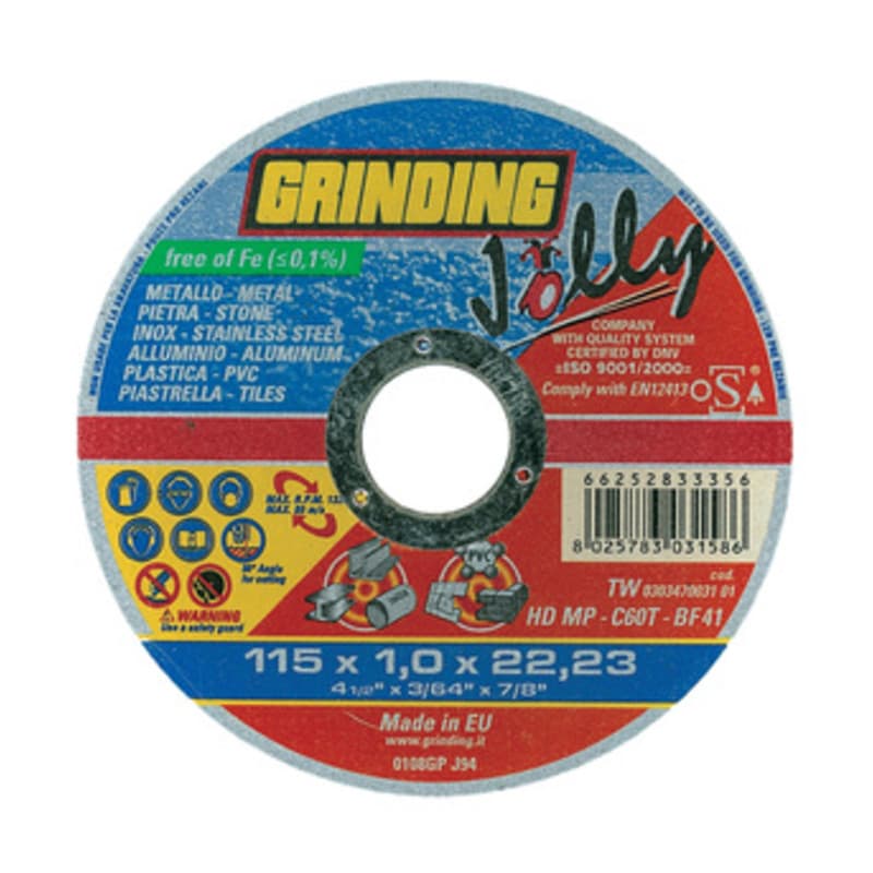 GRINDING JOLLY DISCO UNIV PIANO 115X1,0 HDMP- SAINT GOBAIN ABRASIVI- 50,0 pz - 2