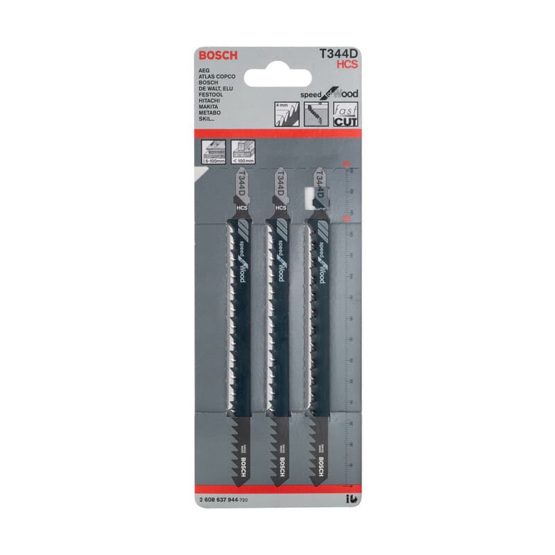 BOSCH-A 3 LAME T 344 D PER SEGHETTO ALTERNATIVO- 1,0 confezione - 2