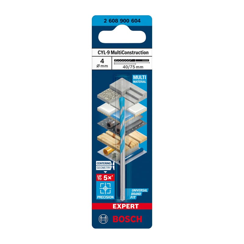 BOSCH-A PUNTA MULTICONSTRUCTION CYL-9   4X40/75 MM- 5,0 pz - 2