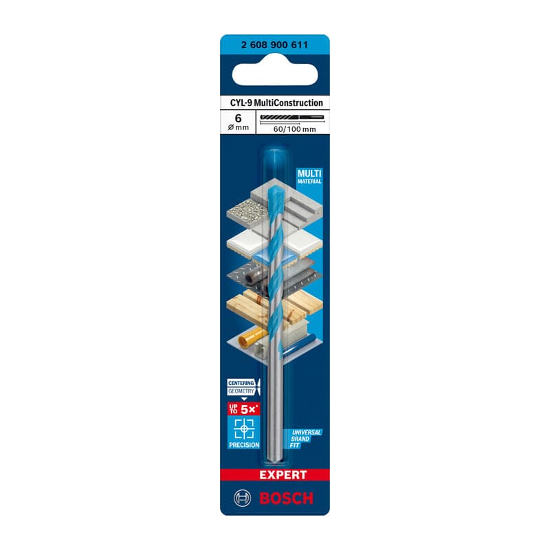 BOSCH-A PUNTA MULTICONSTRUCTION CYL-9   6X60/100 MM- 5,0 pz - 2