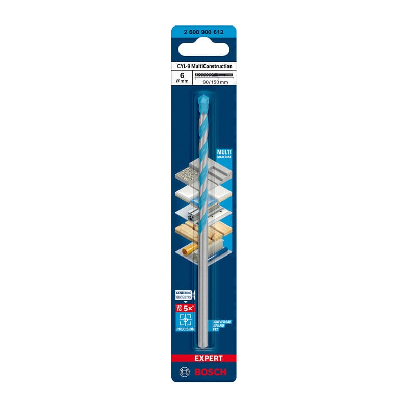 BOSCH-A PUNTA MULTICONSTRUCTION CYL-9   6X90/150 MM- 5,0 pz - 2