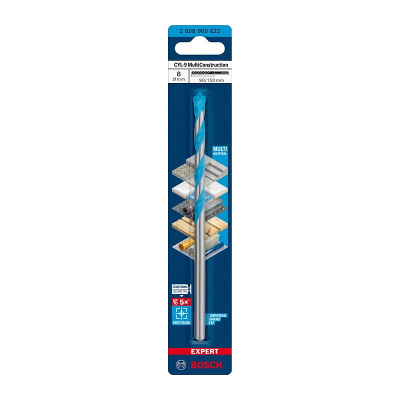 BOSCH-A PUNTA MULTICONSTRUCTION CYL-9  8X90/150 MM- 5,0 pz - 2