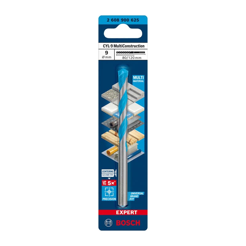 BOSCH-A PUNTA MULTICONSTRUCTION CYL-9  9X80/120 MM- 5,0 pz - 2
