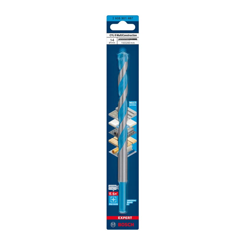 BOSCH-A PUNTA MULTICONSTRUCTION CYL-9 14X150/200 MM- 5,0 pz - 2