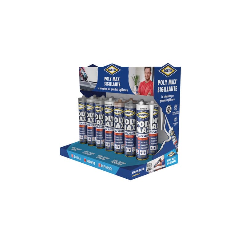 BOSTIK POLYMAX ESPOSITORE 14 CARTUCCE SIGILLANTI- 1,0 pz - 2