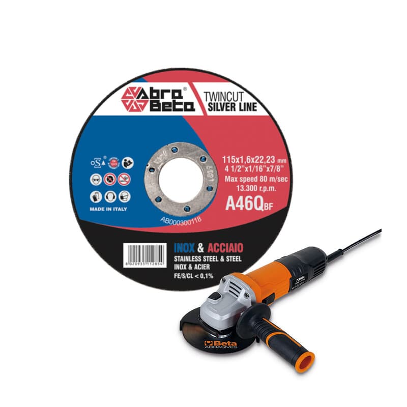 ABRABETA 300 MINIDISCHI PER FERRO 115X1,0 + SMERIGLIATRICE- 1,0 confezione - 2