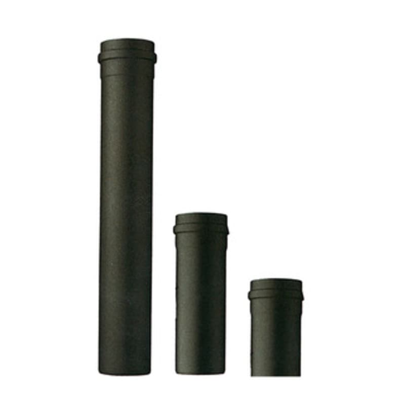 TUBO PER STUFA A PELLET H 100 CM D 12 CM NERO OPACO- 1,0 pz - 2