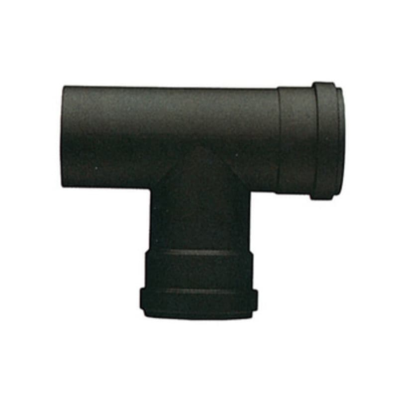 RACCORDO A T PER STUFA A PELLET ATTACCO FFM D 12 CM NERO OPACO- 1,0 pz - 2
