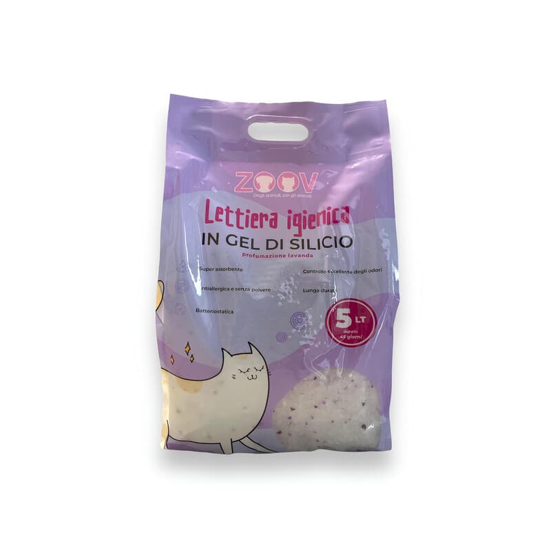 LETTIERA GATTO IN SILICIO LAVANDA 5 L- 1,0 pz - 2