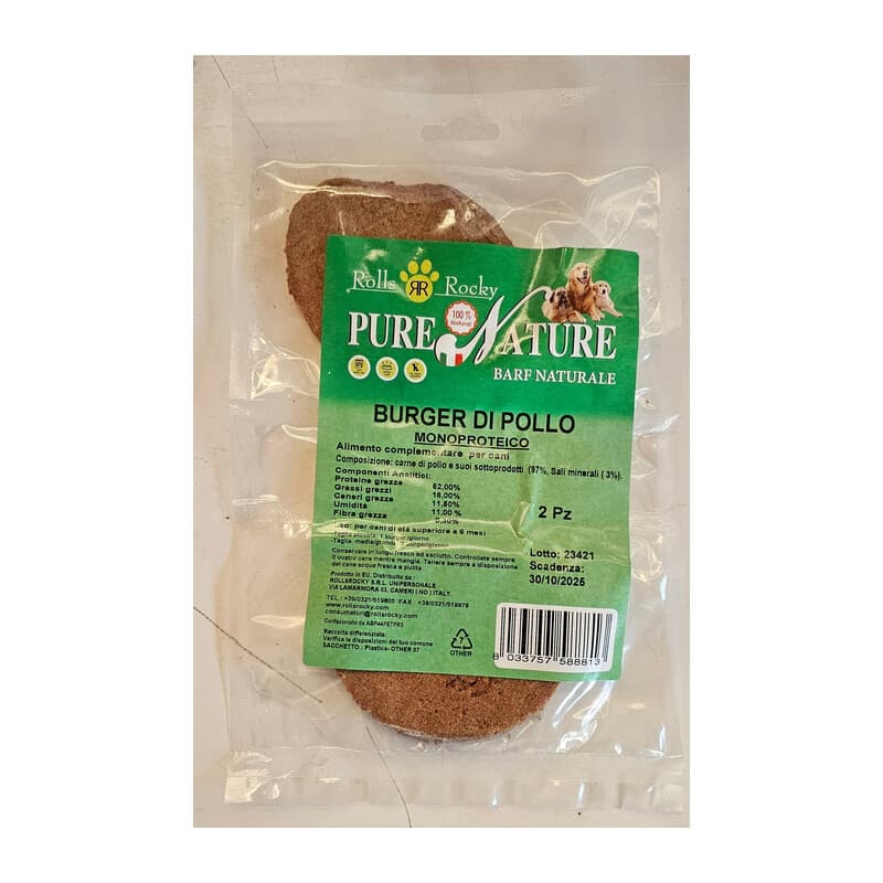 BURGER PETEATALY MONOPROTEICO 100 G POLLO- 10,0 pz - 2
