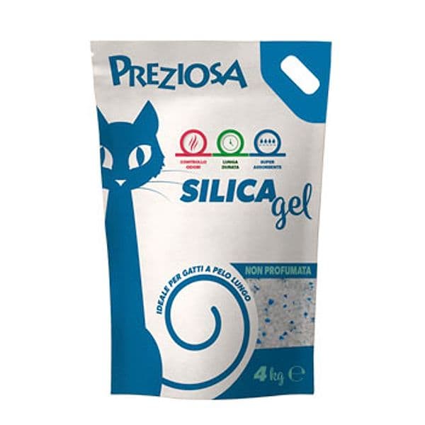 Lettiera Gatto Preziosa 4,00 kg Classica Silica Gel 3 Pezzi - 2