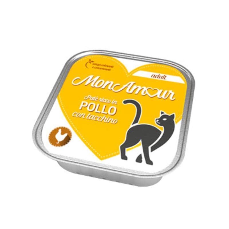 CIBO GATTO MONAMOUR 100 G POLLO E TACCHINO- 34,0 pz - 2