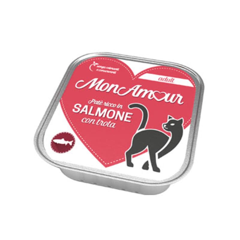 CIBO GATTO MONAMOUR 100 G TROTA E SALMONE- 34,0 pz - 2