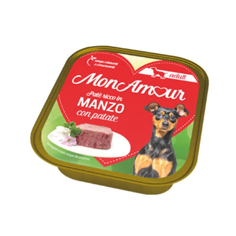 CIBO CANE MONAMOUR 150 G MANZO E PAPATE- 22,0 pz - 2