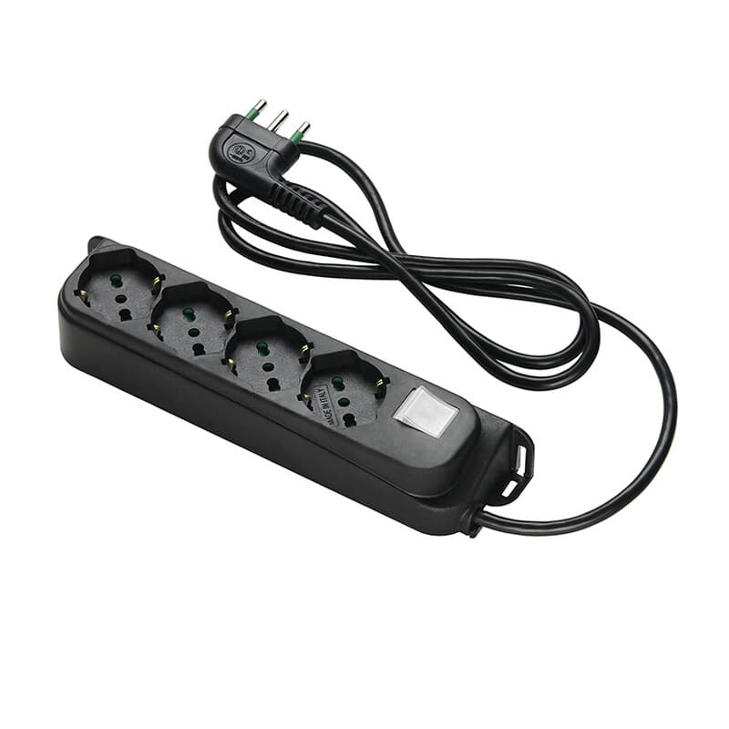 FME 47.421 MULTIPRESA 4P BIP/SC+INT NERO- 1,0 pz - 2