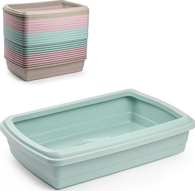 Lettiera con Paletta Max Verde Rosa Tortora 12 Pezzi - 2
