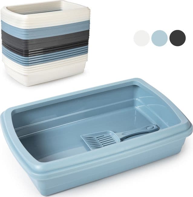 Lettiera con Paletta Max Bianco Azzurro Antracite 12 Pezzi - 2