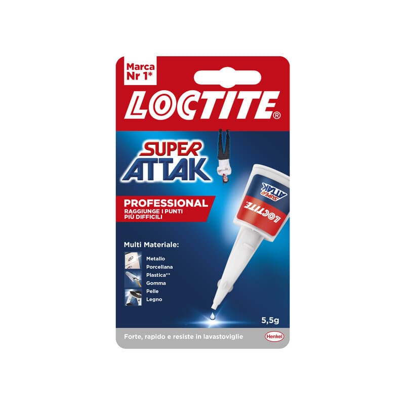 ADESIVO SUPER ATTAK PROFESSIONAL 5,5G  24 PZ+2 OMAGGIO- 1,0 confezione - 2