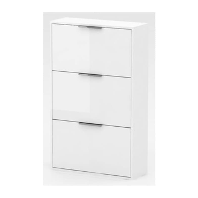 Kit Scarpiera 3 Ribalte 65 x 25 x 100 Laccato Bianco Composad - 2