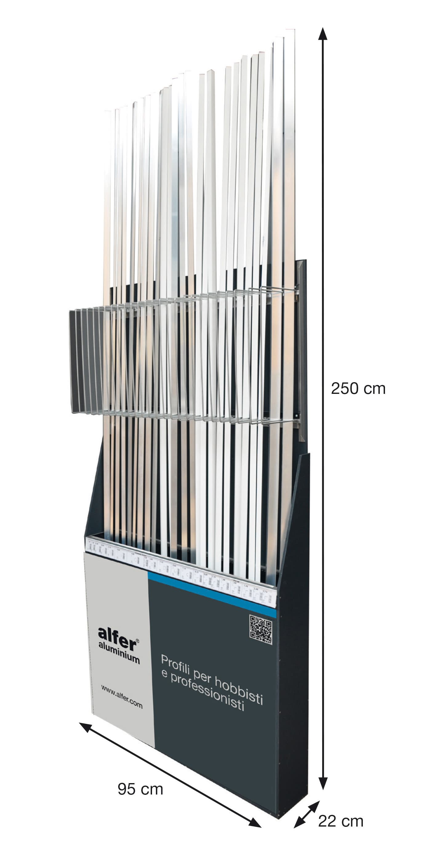 Espositore Profili All.h 200 cm Posti 25 Vuoto Arcansas - 2