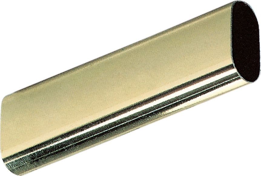 Tubo per Armadio Ovale Ottonato 30 x 15 mm da 1 m 10 Pezzi - 2