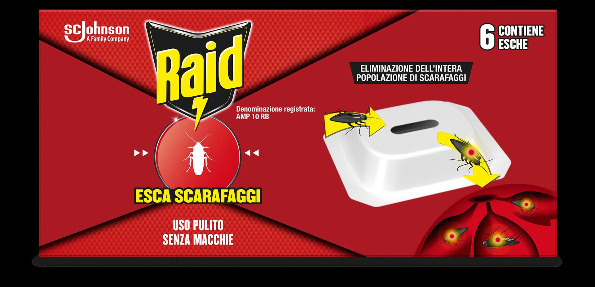 Esca Scarafaggi Raid S.c.johnson Italy 6 Pezzi - 2