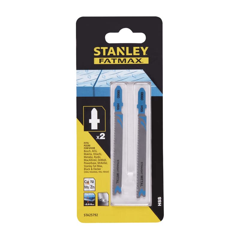 Piranha Stanley STA25792 X25792 2 Lame Metallo T Grosso Att.a T 1,0 - 2