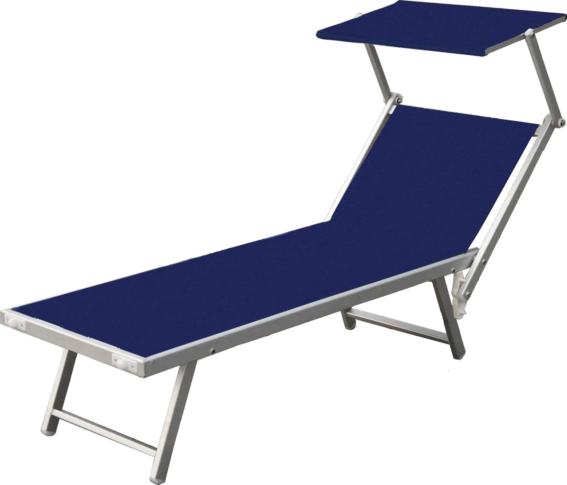 C LETTINO IN ALLUMINIO PLAYA C/PARASOLE BLU- 2,0 pz