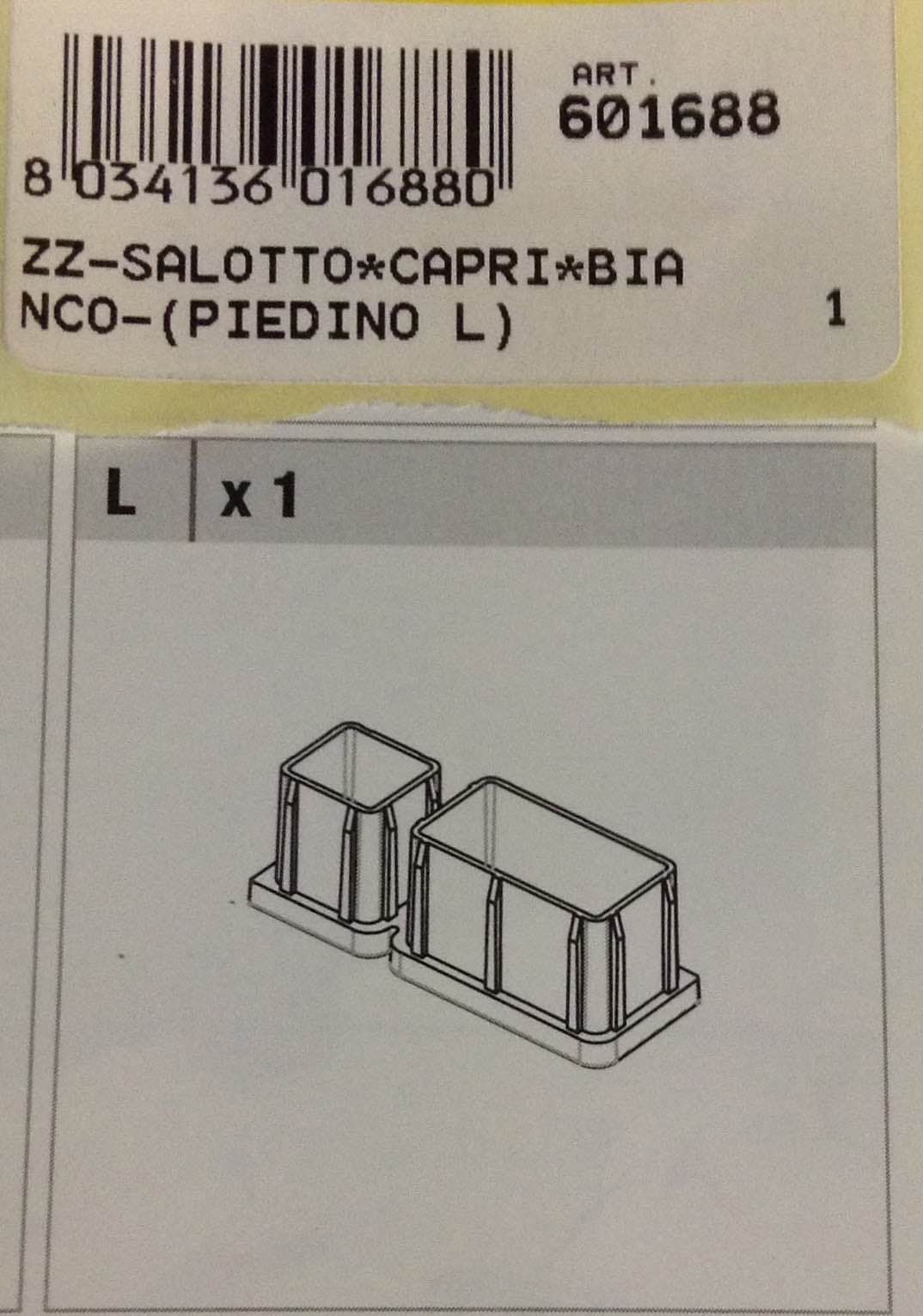 Salottocapribianco Piedino L - 2