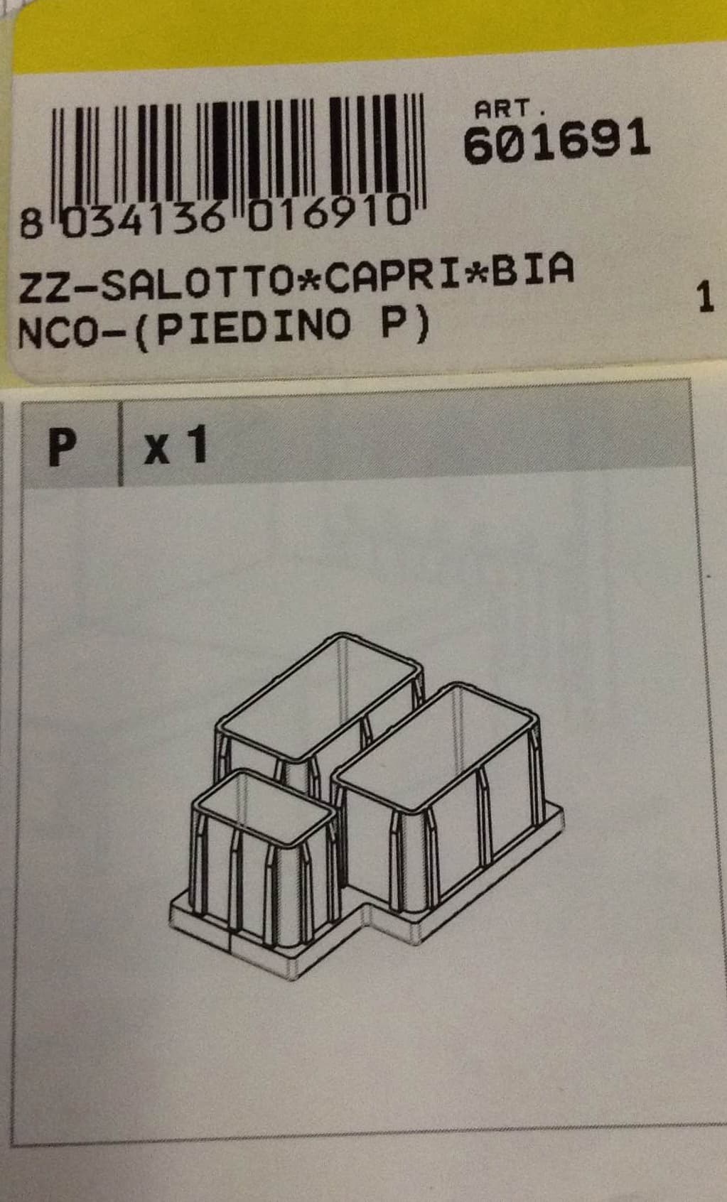 Salottocapribianco Piedino P - 2