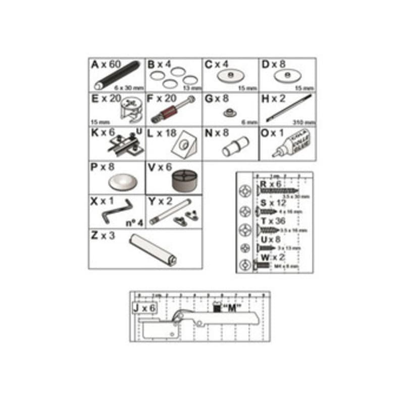 Kit Credenza 3A e 1C Accessori Montaggio Classe A Plus - 2