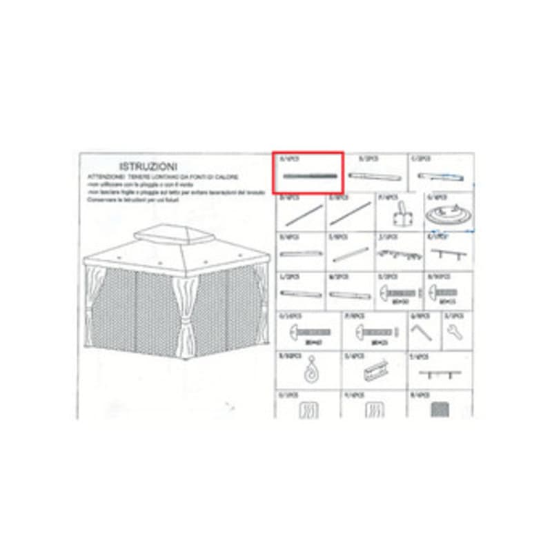 Palo A)x Gazebo Adventure Magnum 3,6 x 4,8 - 2