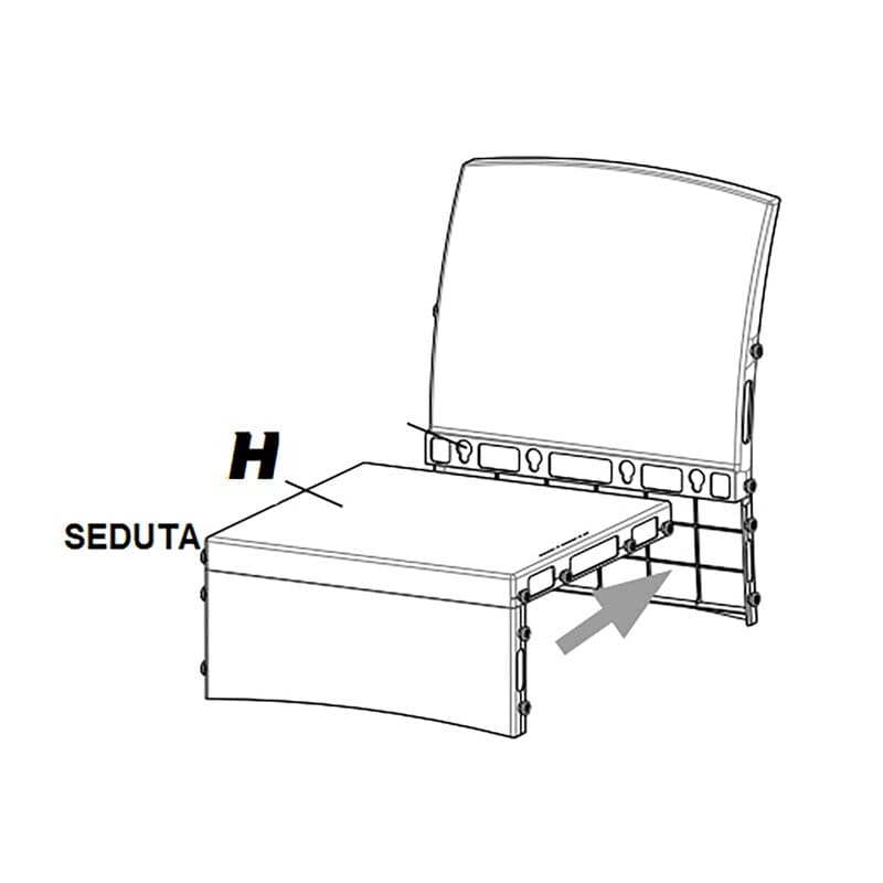 Seduta H x Salotto Resina Venezia Marrone 4 Pezzi - 2