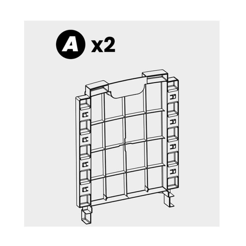 Part.a Tavolino x Salotto Resina Lido Antracite 4 Pezzi - 2