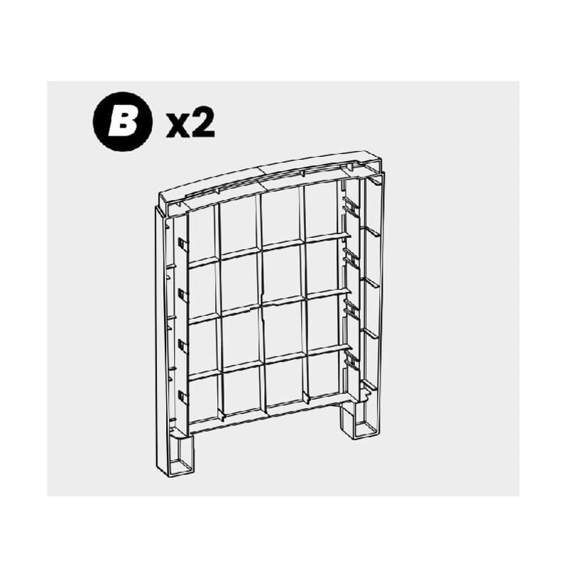 Part.b Tavolino x Salotto Resina Lido Antracite 4 Pezzi - 2