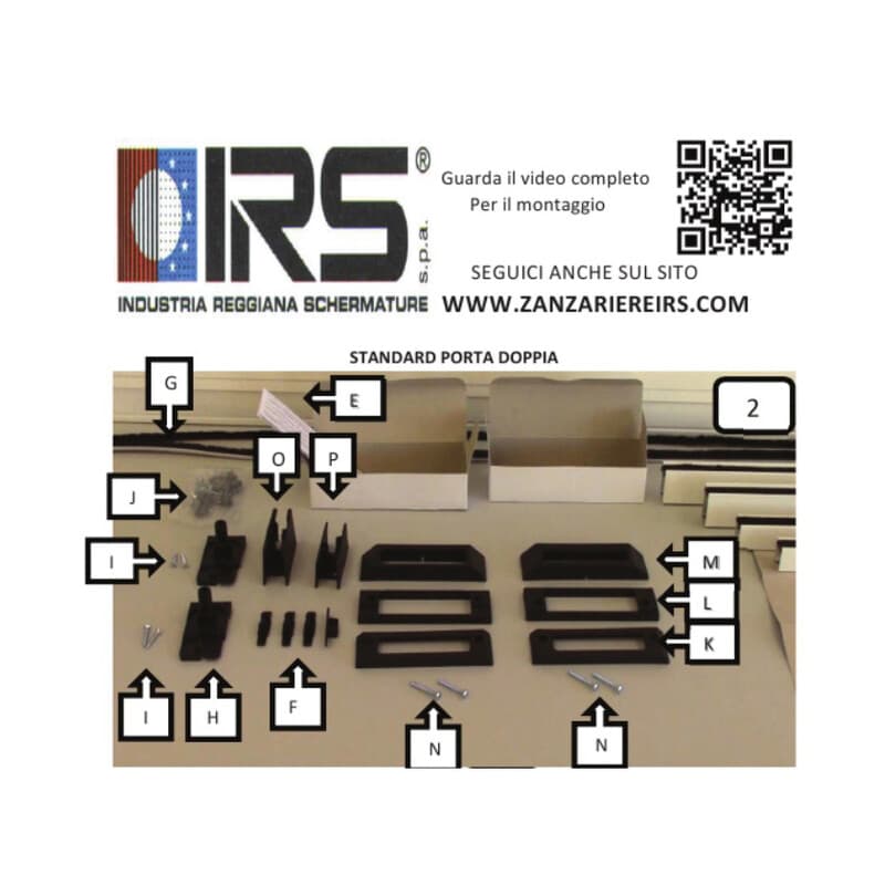Accessori Montaggio x Zanzariera Irs CEDOP.60 x 320 x 250 cm Mar.oriz 1 - 2