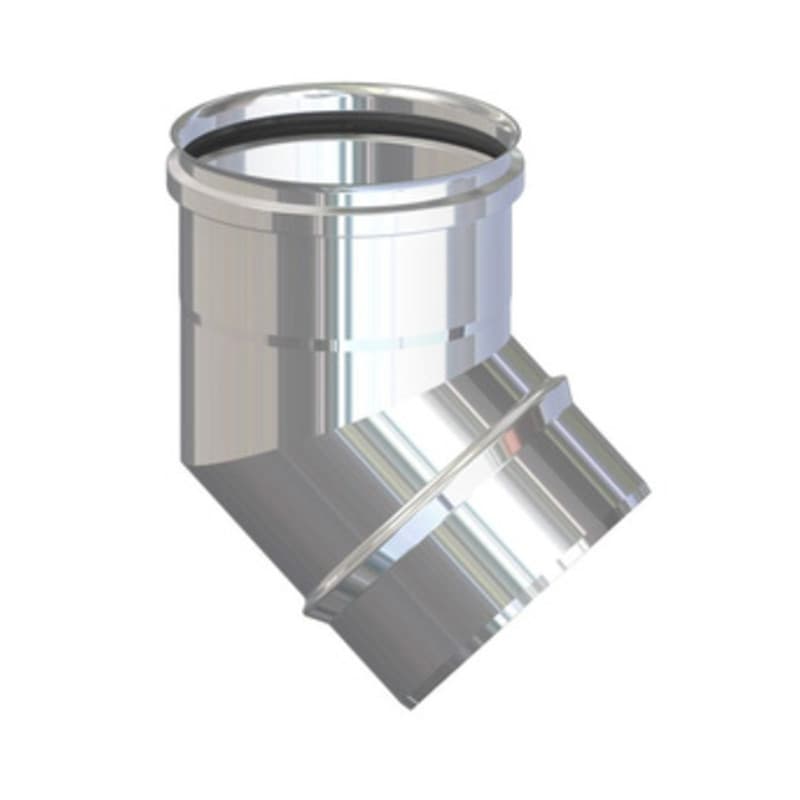 Gomito INOX AISI 304 per Pellet 45 8 cm 6 Pezzi - 2
